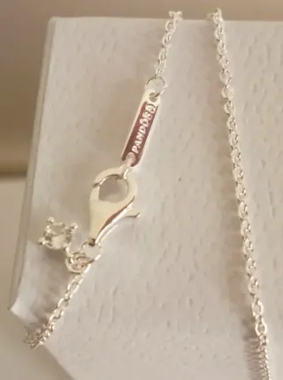 Conjunto Pandora Flor Azul y Plata