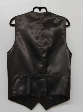 Chaleco de piel unisex marrón