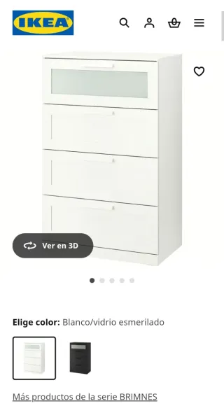 Cómoda Brimnes Ikea 4 cajones blanca