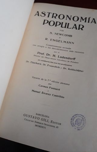 Astronomía popular 1926