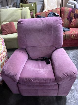 Sillón eléctrico piel de melocotón