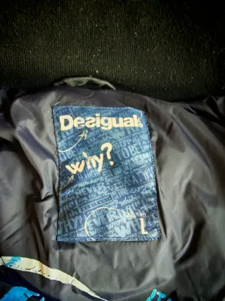 Chaqueta Bomber Desigual Talla L Negra