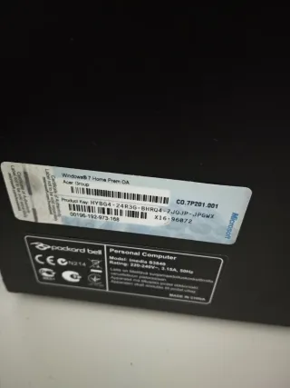 Packard Bell PC Sobremesa - No Enciende