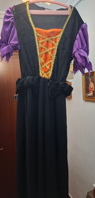 Disfraz Bruja Infantil Negro Naranja Morado