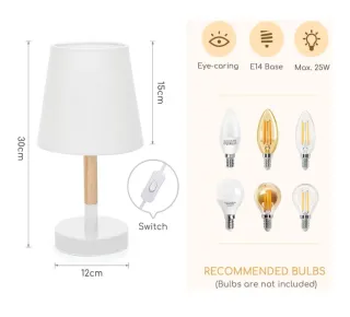 2 Lámparas de Mesa Aigostar Madera y Metal