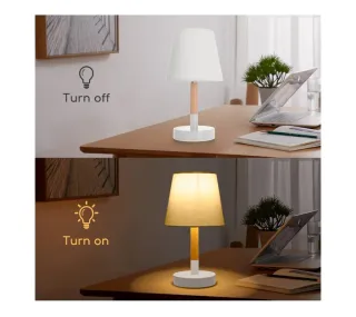 2 Lámparas de Mesa Aigostar Madera y Metal