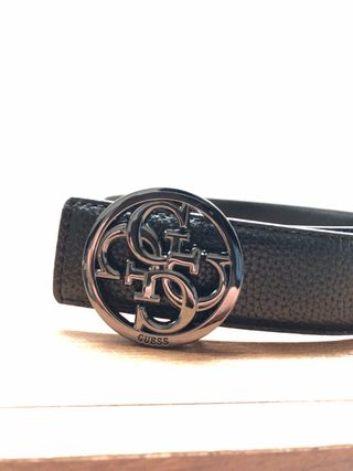 Cintura Guess Nera Fibbia Logo
