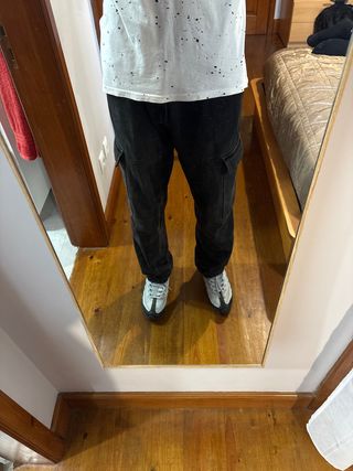 Calças cargo pretas Tamanho-44