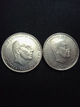 2 Monedas 100 PTAS.   Plata sin circular
