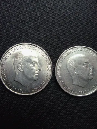 2 Monedas 100 PTAS.   Plata sin circular