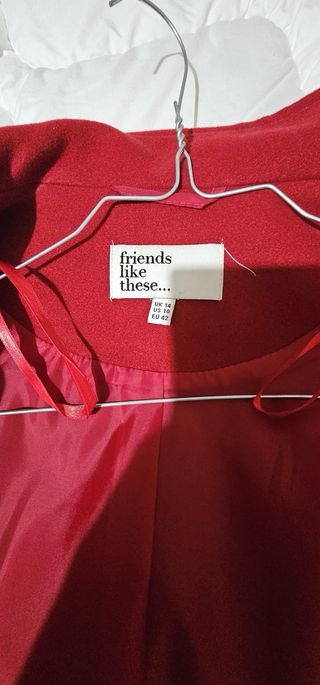 Cappotto lungo rosso taglia M/L
