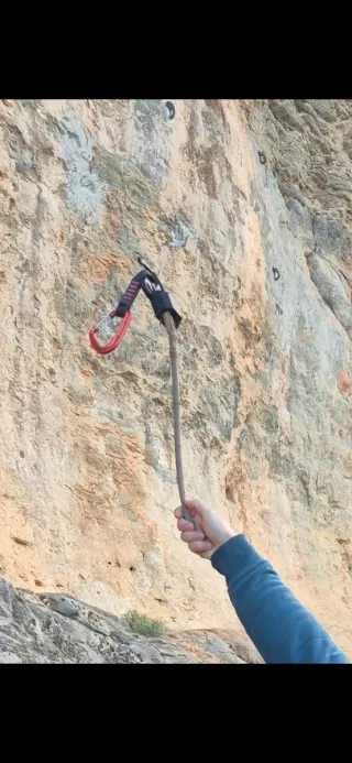 Caña de escalada deportiva (stick clip)