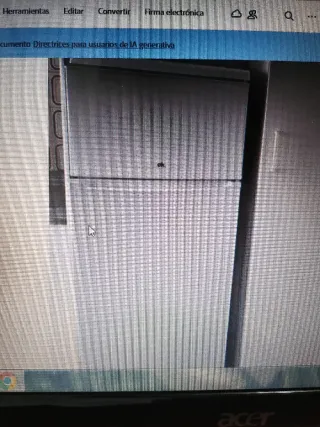 Frigorífico blanco  Medidas 1.43 ancho 54 cm fondo