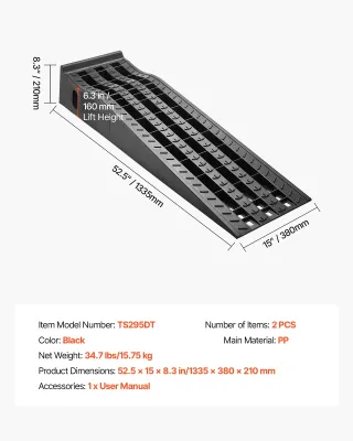 Rampa di Carico per Auto, 2 Pezzi Altezza di Solle