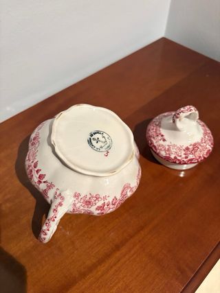 Azucarero La Cartuja Rojo y Blanco