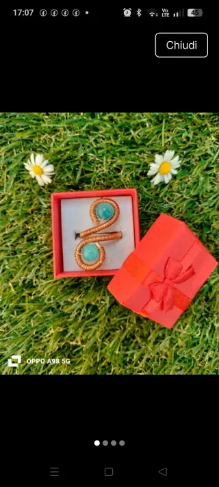 Anello wire rame regolabile