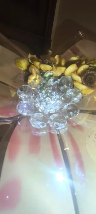 Centrotavola d' arredo vintage Vetro Colorato