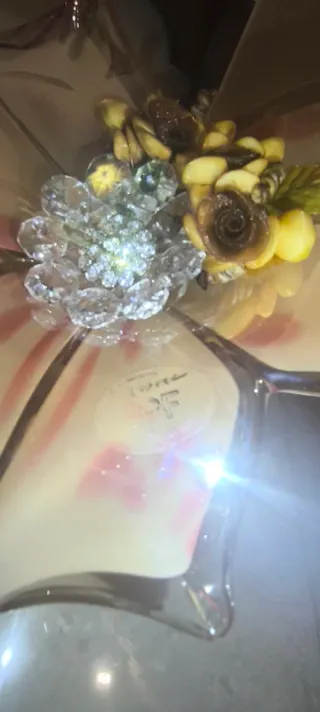 Centrotavola d' arredo vintage Vetro Colorato