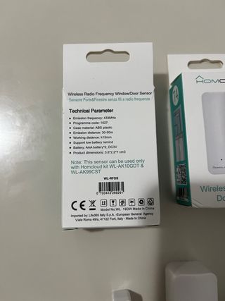 4x Sensori Porte Finestre Homcloud Bianchi