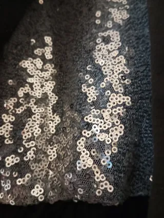 Vestito elegante bambina paillettes argento e tull