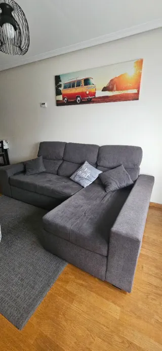 Chaiselongue 3 plazas gris