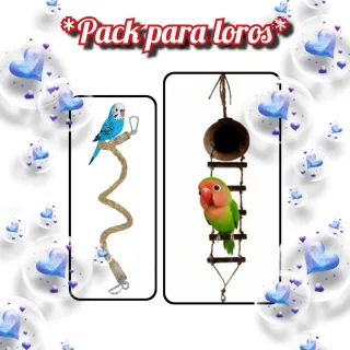 Juguete espiral y nido para agapornis/pájaros/loro