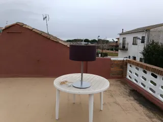 Lámpara de salón tela y metal