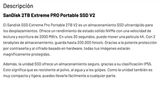 SanDisk Extreme PRO SSD Portátil 2TB