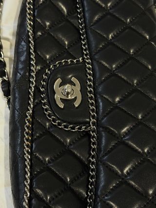 Bolso Chanel Negro Piel Acolchado