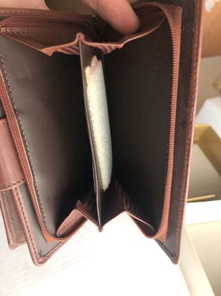 Montblanc Marrón Cartera con Cierre