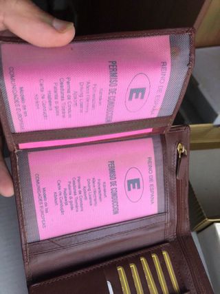 Montblanc Marrón Cartera con Cierre