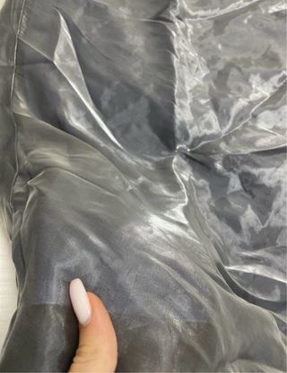 Vestido largo plateado satinado