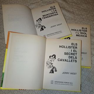 Lote 3 libros "Els Hollister" aventura juvenil 80s