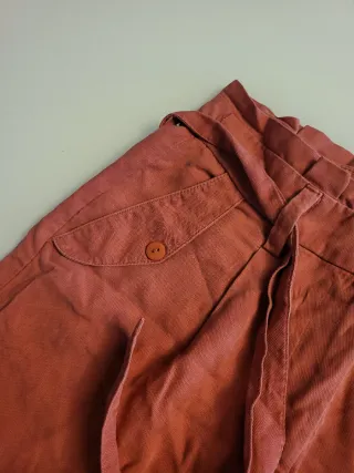 Pantaloncini rosa donna con cintura