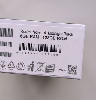 Xiaomi Redmi Note 14 128GB Negro