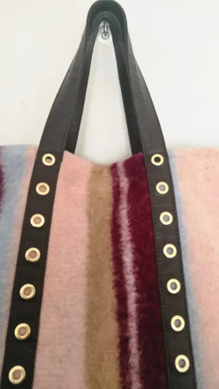 Borsa shopper DIXIE lana righe Made in Italy