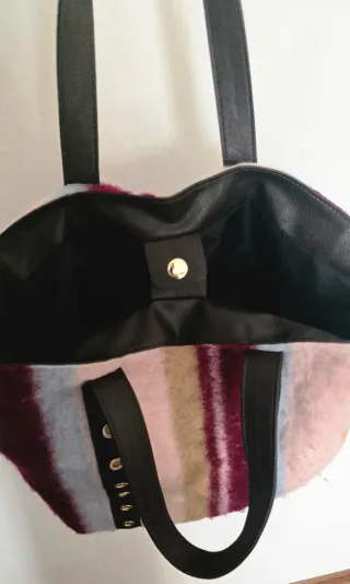 Borsa shopper DIXIE lana righe Made in Italy