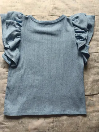 Camiseta azul Zara