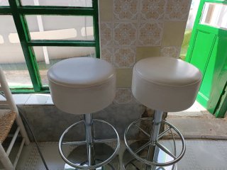 2 Banquetas de Barra Bar Blancas