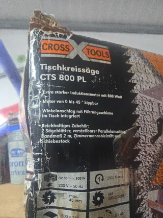 Sierra de mesa CROSS TOOLS 800W