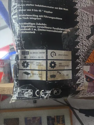 Sierra de mesa CROSS TOOLS 800W