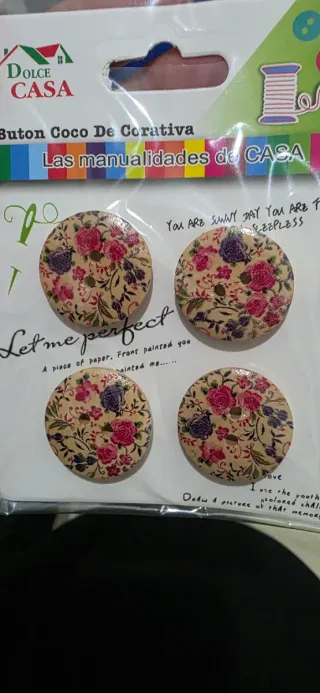 Bottoni Dolce Casa floreale