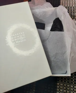 Maison Margiela Tabi originali in pelle nera