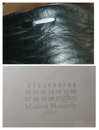 Maison Margiela Tabi originali in pelle nera
