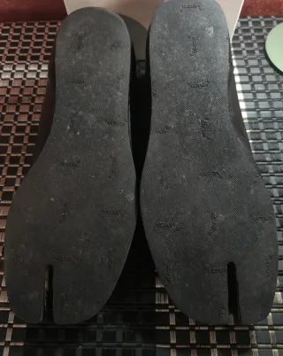 Maison Margiela Tabi originali in pelle nera