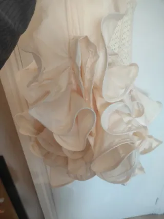 Traje Flamenca Mujer Beige/Rosa Talla Única