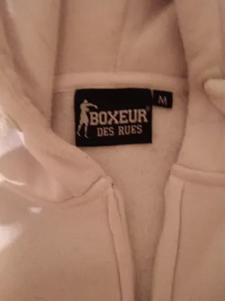 Sudadera Boxeur des Rues Blanca Logo Dorado