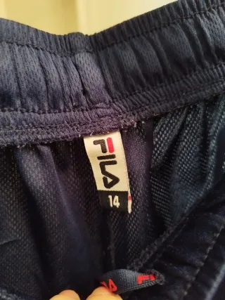 Bermudas Fila niño talla 14 azul y rojo