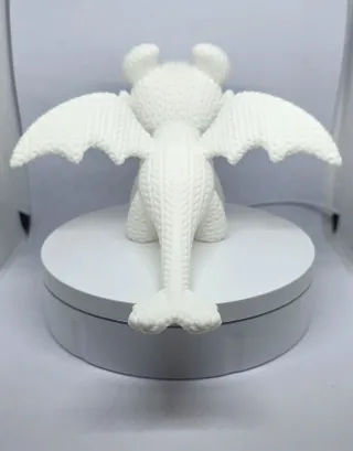 Figura Dragón Furia Diurna - Estilo Crochet  em 3D
