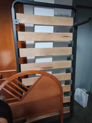 Cama 90 madera + somier